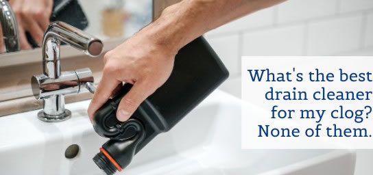 Plumbing myths liquid drain cleaners
